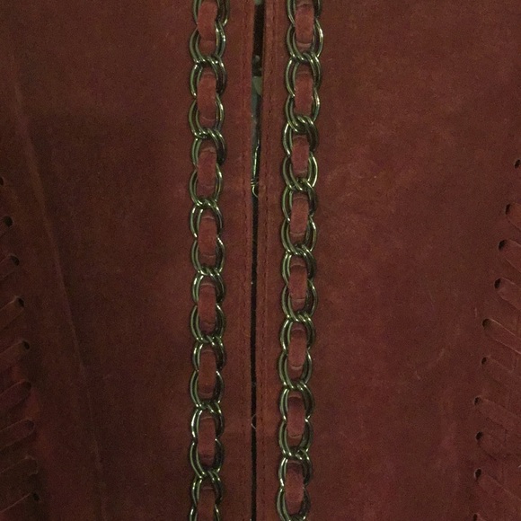 Hal Rubenstein Burgundy Suede Jacket - Picture 2 of 7